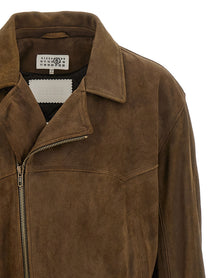MM6 Maison Margiela Biker Jacket Brown