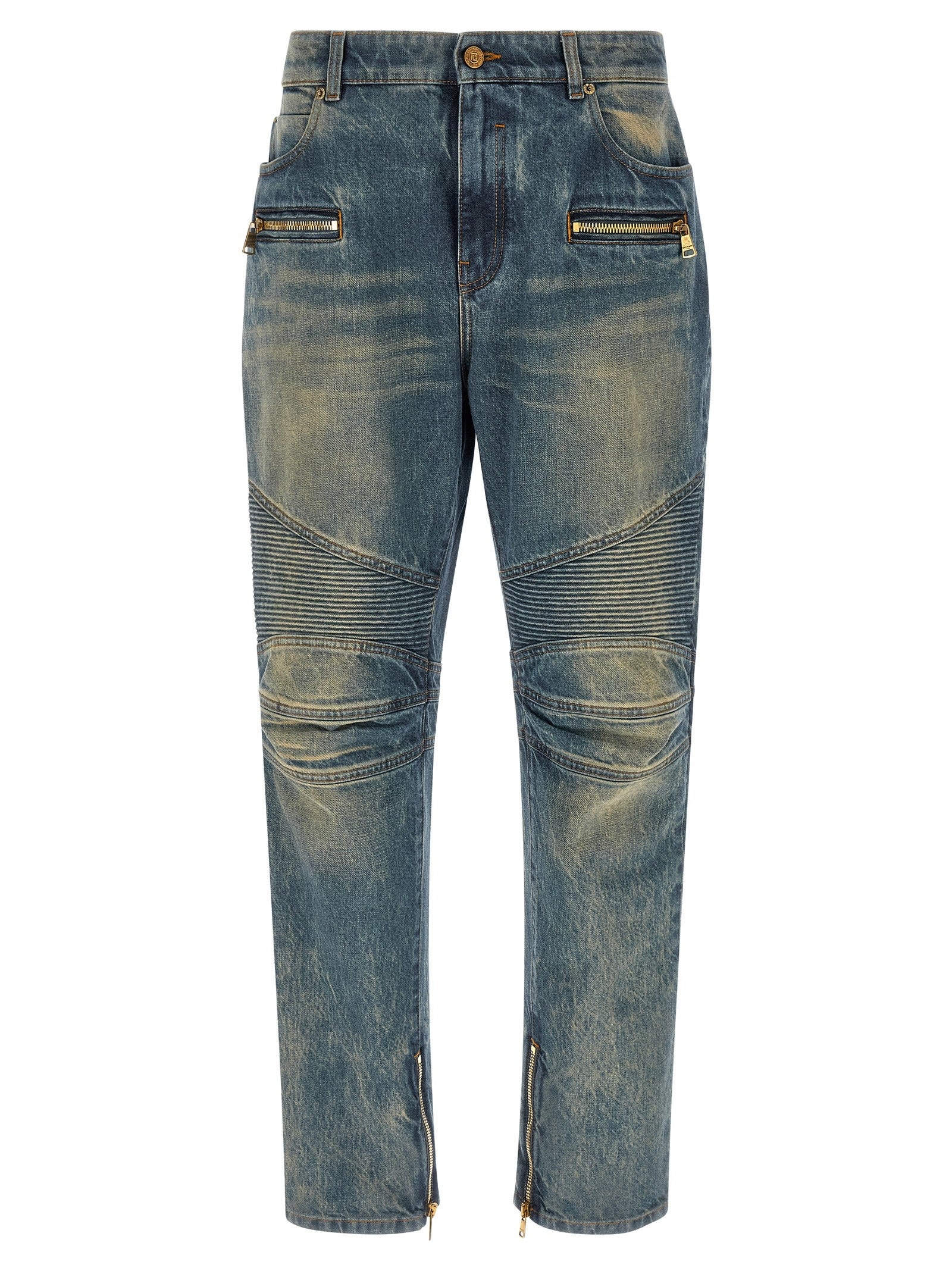 Balmain Biker Jeans Blue