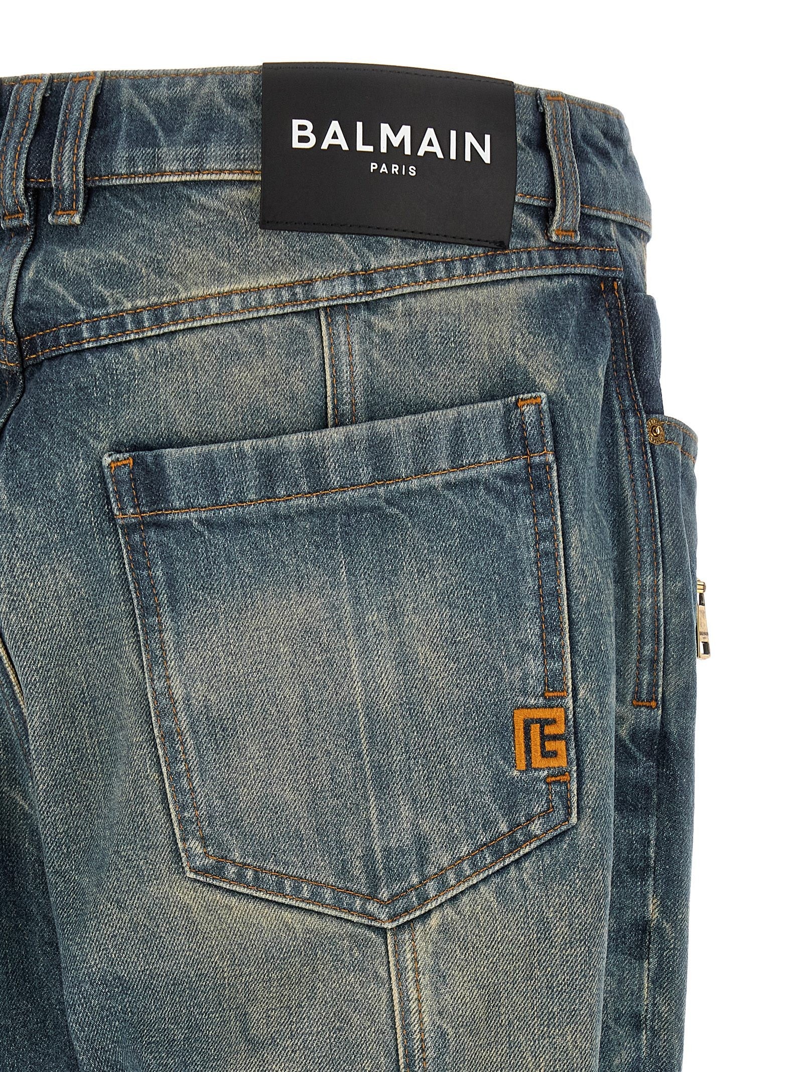 Balmain Biker Jeans Blue