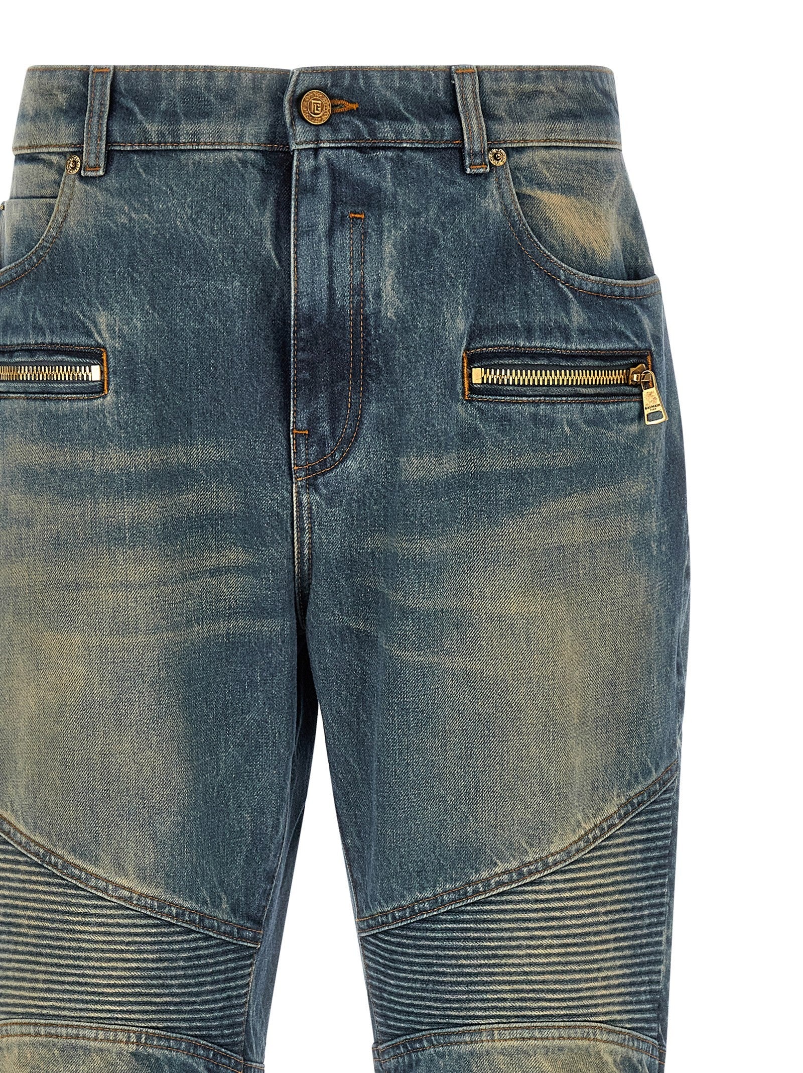 Balmain Biker Jeans Blue