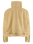 Rick Owens Biker Jumbo Stooges Jacket Beige, view 2