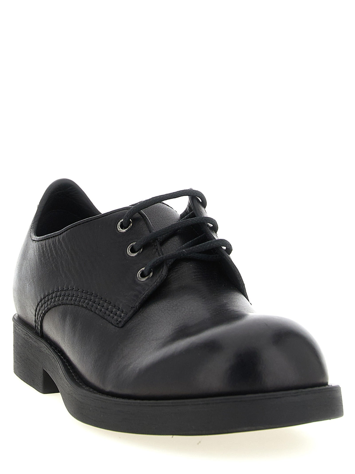 MM6 Maison Margiela Biker Lace up Shoes Black, view 2