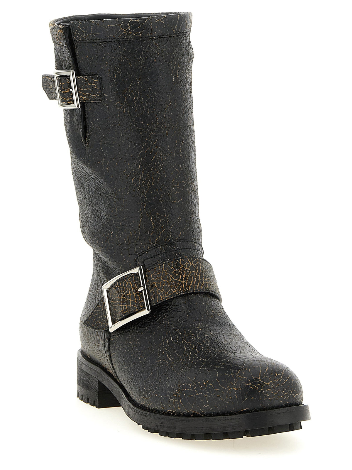 Jimmy Choo Biker Mid Ankle Boots Black, view 2