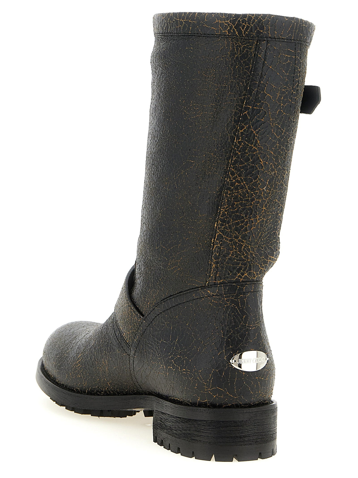 Jimmy Choo Biker Mid Ankle Boots Black, view 3