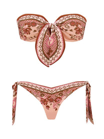 Zimmermann Women's Bikini Aster Con Dettaglio Foulard Blue