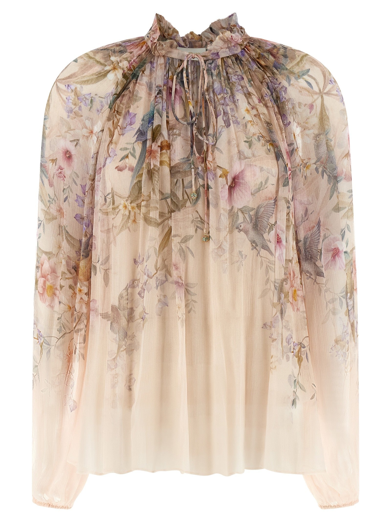 Zimmermann Billow Rebellion Blouse Blue