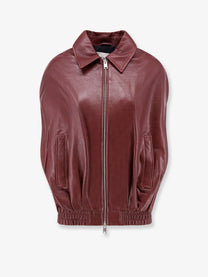 ARMA Women's Bina Leather Sleeveless Jacket Mogano
