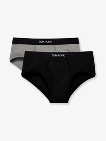 Tom Ford Men's Bipack Stretch Cotton Slip Black