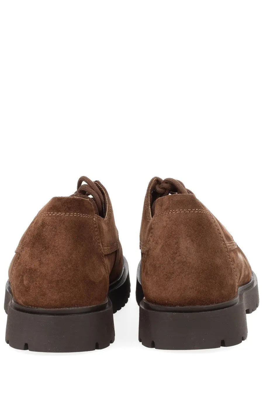 Birkenstock unisex moccasin highwood moc lace low brown brown suede lace-up shoes with chunky black rubber sole