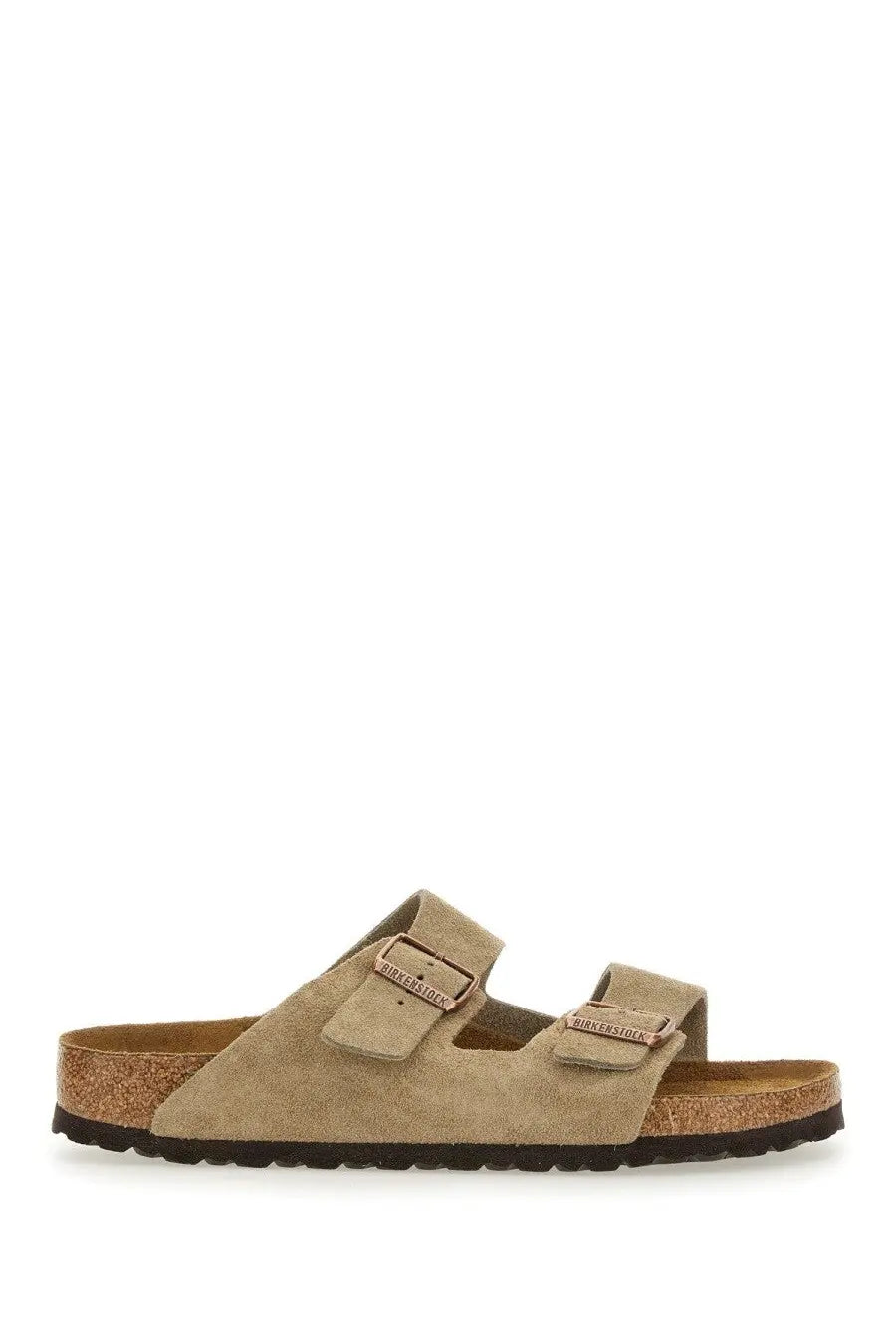 Birkenstock unisex sandalo arizona beige suede sandals with two adjustable straps and cork footbed