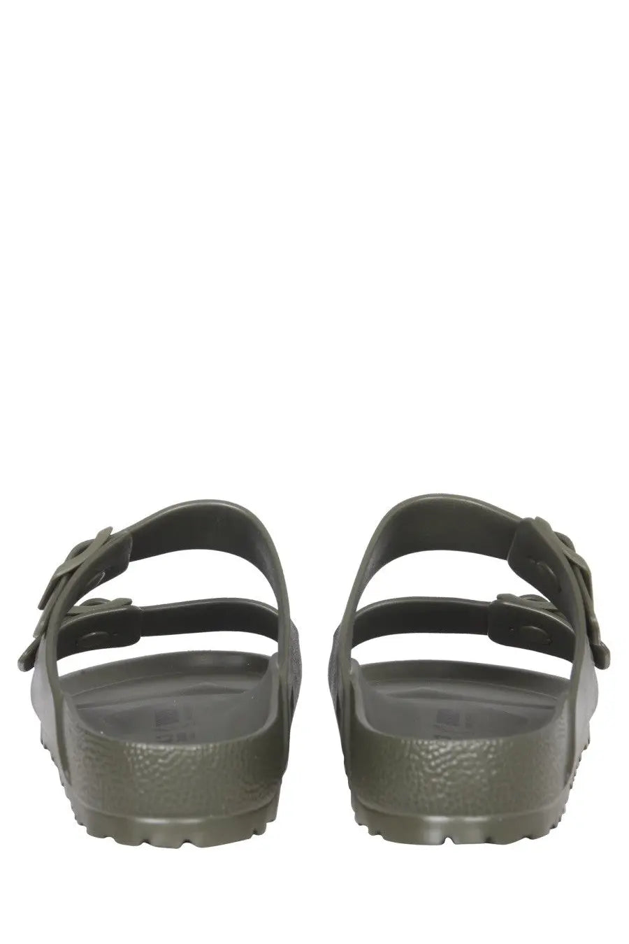 Olive green birkenstock unisex sandalo arizona rubber sandals with two adjustable straps and textured sole
