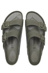 Birkenstock unisex sandalo arizona green olive sandals with two adjustable straps and contoured footbed