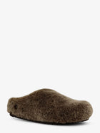 Birkenstock Women's Amsterdam Wrapped Shearling Faux Fur Mules Grey, view 2