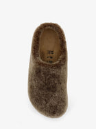 Birkenstock Women's Amsterdam Wrapped Shearling Faux Fur Mules Grey, view 4