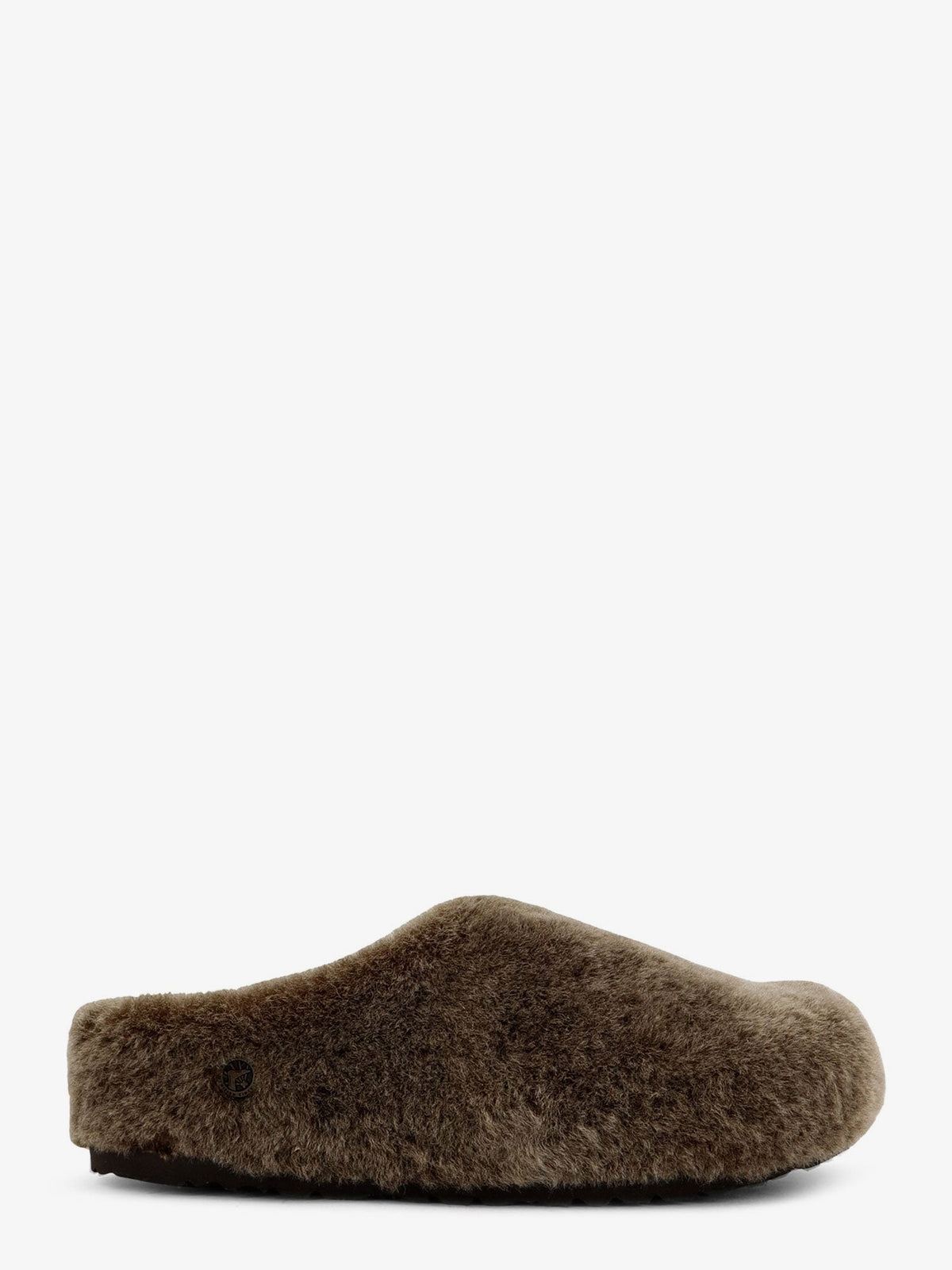 Birkenstock Women's Amsterdam Wrapped Shearling Faux Fur Mules Grey