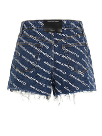 Denim X Alexander Wang Bite Shorts Blue