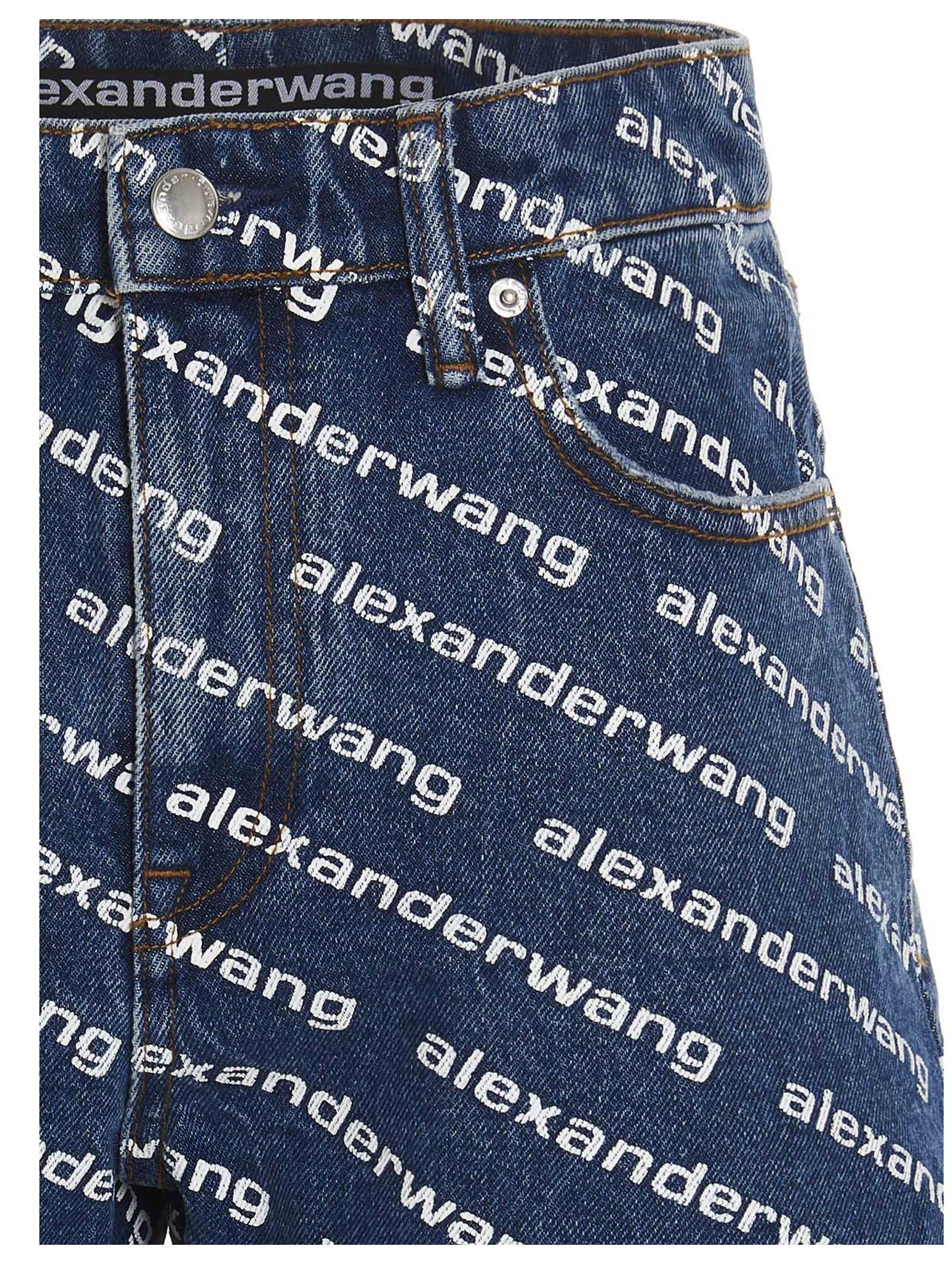 Denim X Alexander Wang Bite Shorts Blue