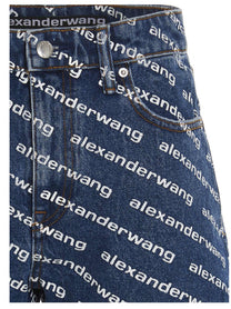 Denim X Alexander Wang Bite Shorts Blue