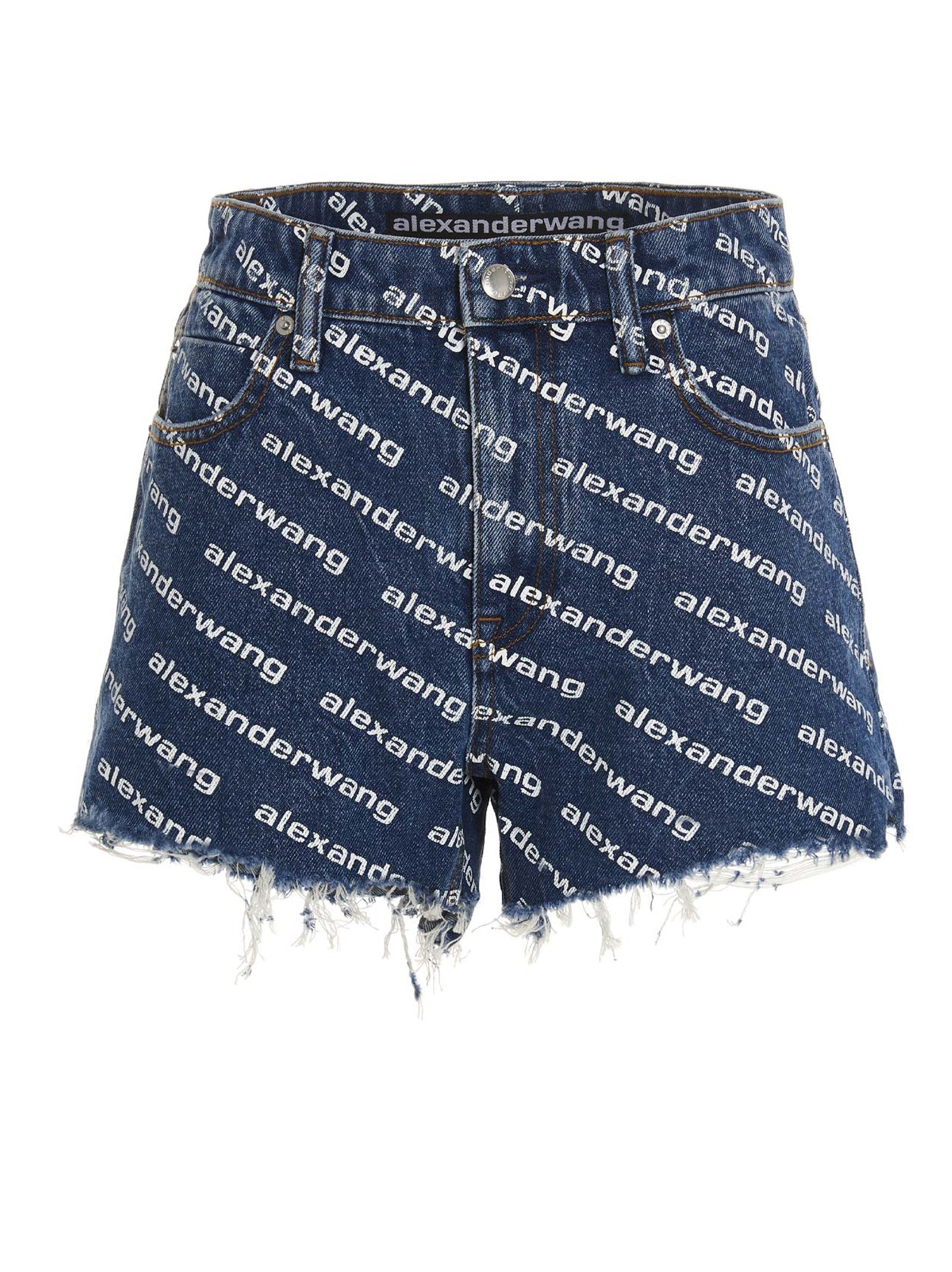 Denim X Alexander Wang Bite Shorts Blue