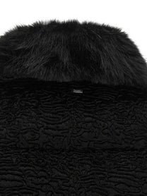 Herno Black Astrakhan Effect Jacket Black, view 5