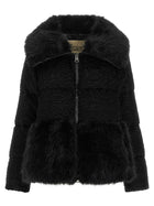 Herno Black Astrakhan Effect Jacket Black