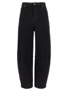self-portrait Black Barrel Leg Jeans Black
