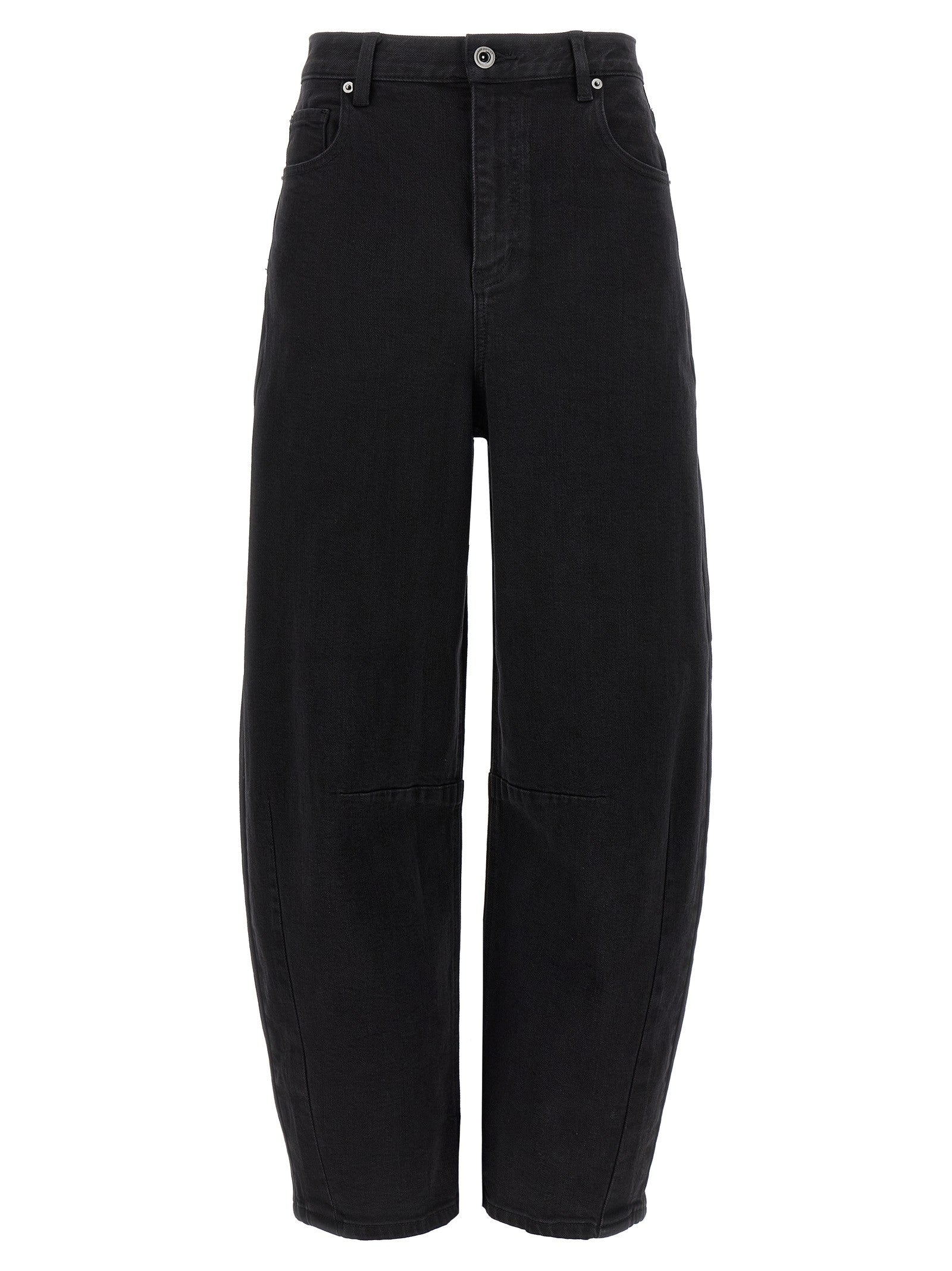 self-portrait Black Barrel Leg Jeans Black