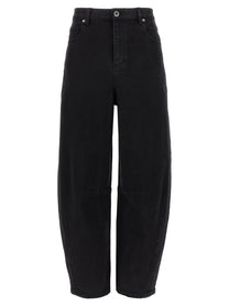 self-portrait Black Barrel Leg Jeans Black