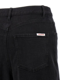 self-portrait Black Barrel Leg Jeans Black