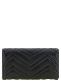 Gucci Black Continental GG Marmont Wallet Black