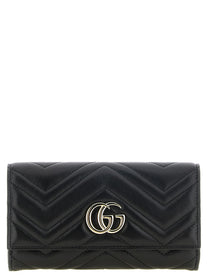 Gucci Black Continental GG Marmont Wallet Black