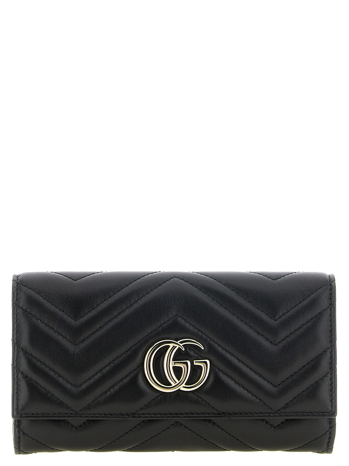 Gucci Black Continental GG Marmont Wallet Black