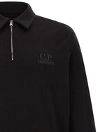 C.P. Company Black Cotton Fleece Sweatshirt Black