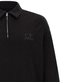 C.P. Company Black Cotton Fleece Sweatshirt Black