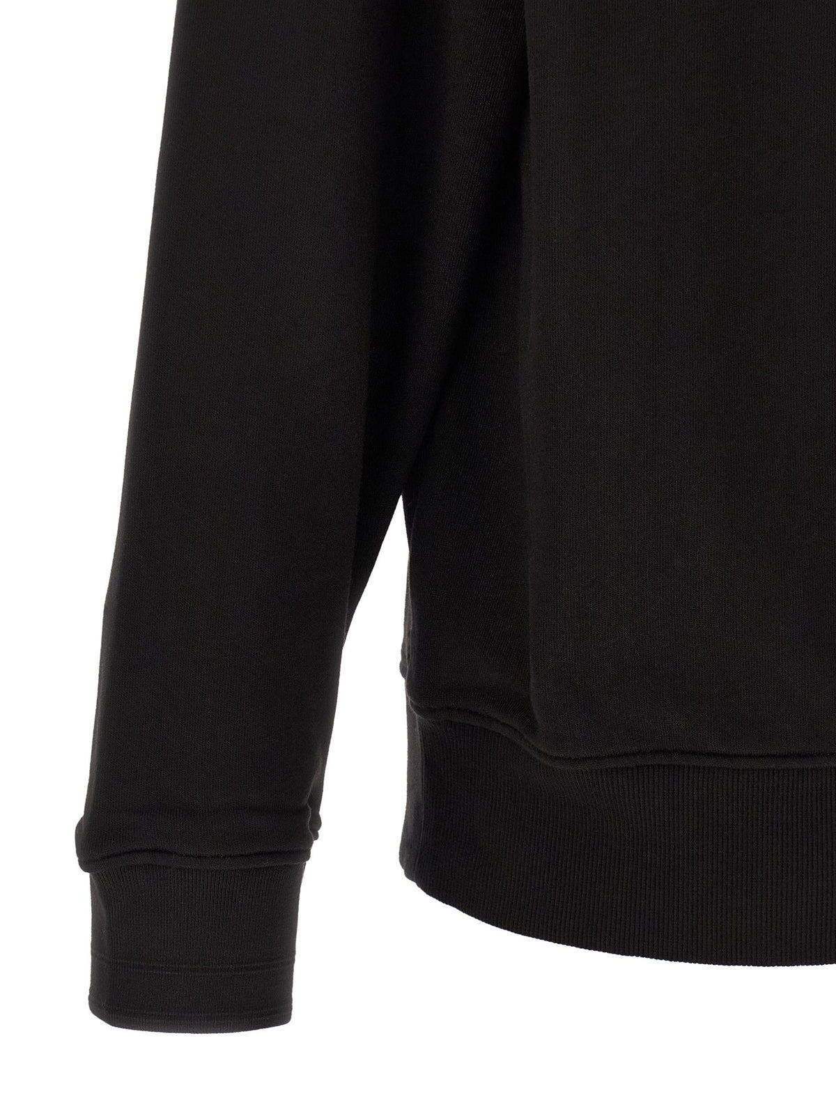 C.P. Company Black Cotton Fleece Sweatshirt Black