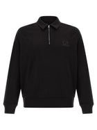 C.P. Company Black Cotton Fleece Sweatshirt Black