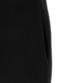 self-portrait Black Crêpe Flower Mini Dress White