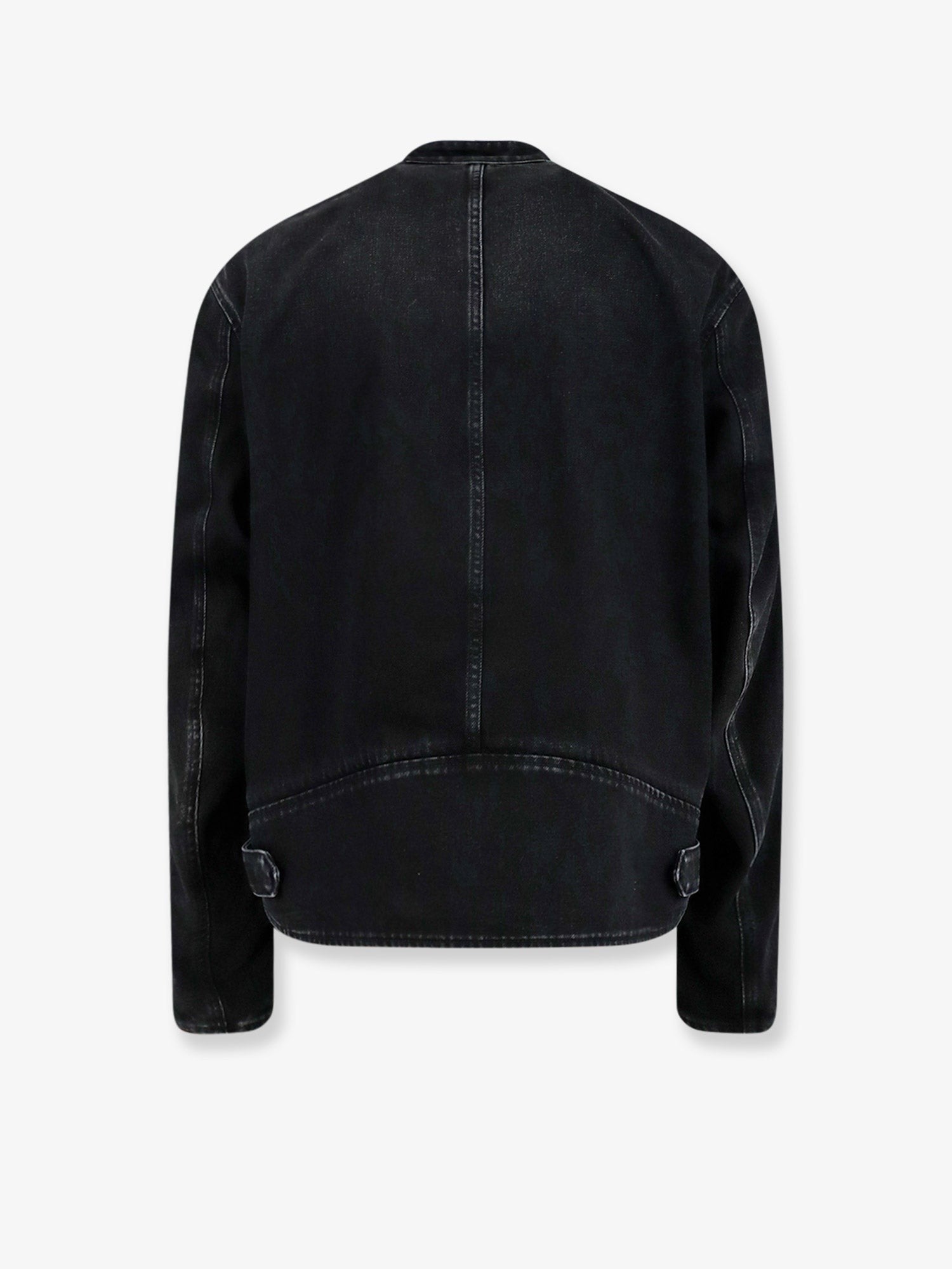 Gucci Men's Black Denim Jacket Certified Cotton Jacket Black