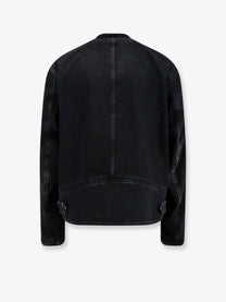 Gucci Men's Black Denim Jacket Certified Cotton Jacket Black