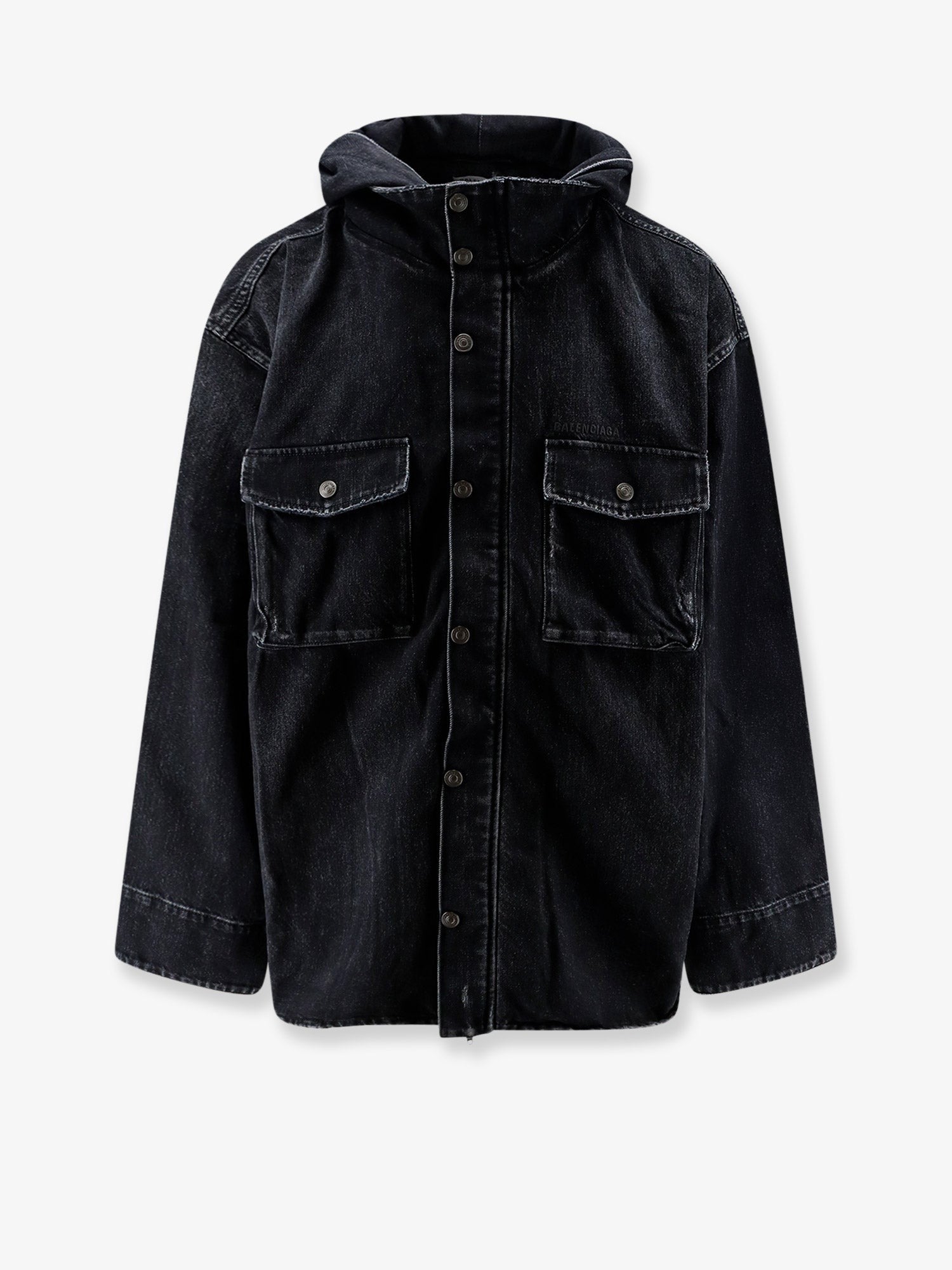 Balenciaga Men's Black Denim Jacket Black