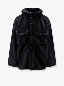 Balenciaga Men's Black Denim Jacket Black