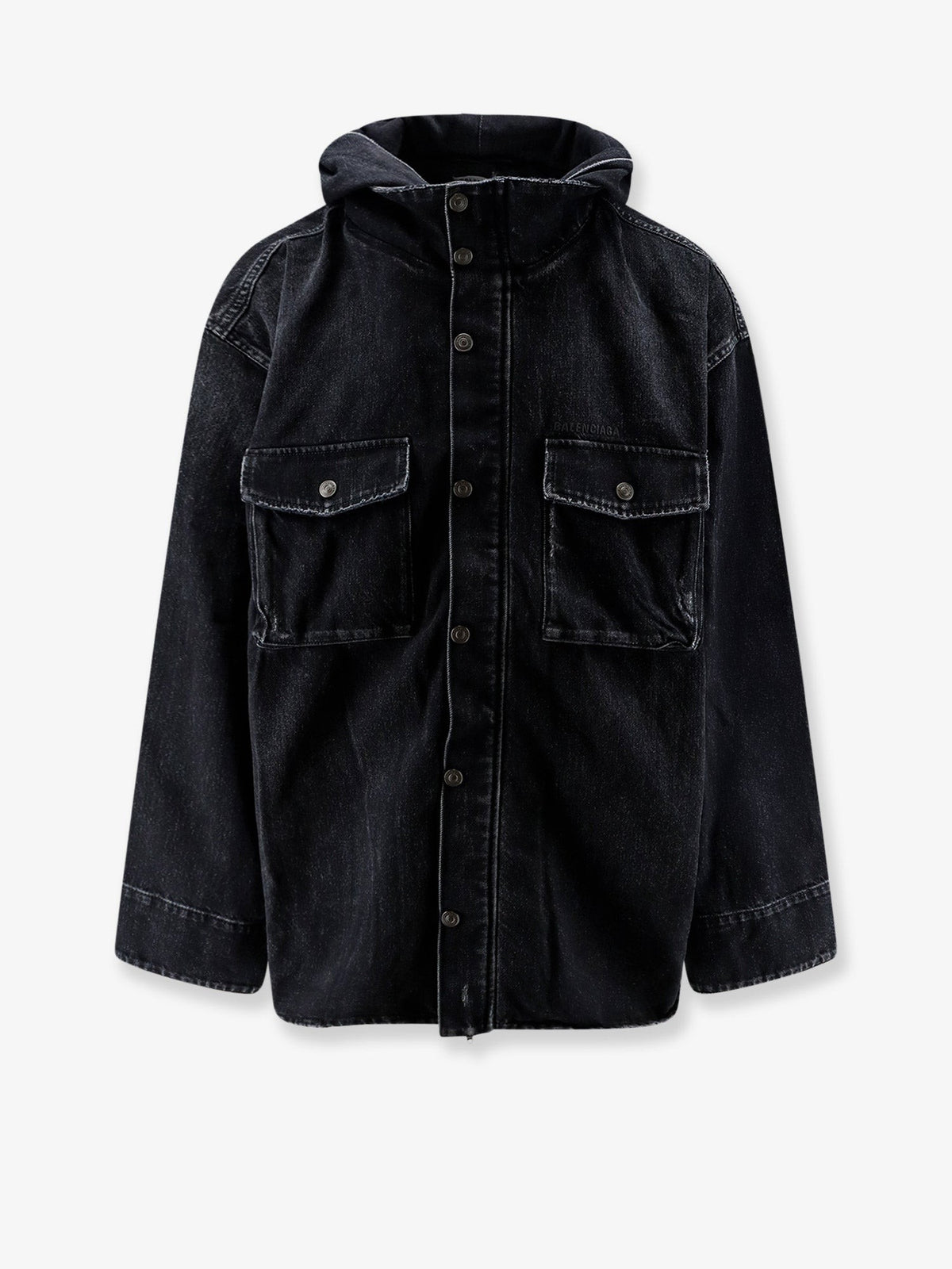 Balenciaga Men's Black Denim Jacket Black