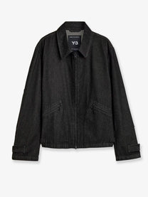 Y-3 Men's Black Denim Jacket Black
