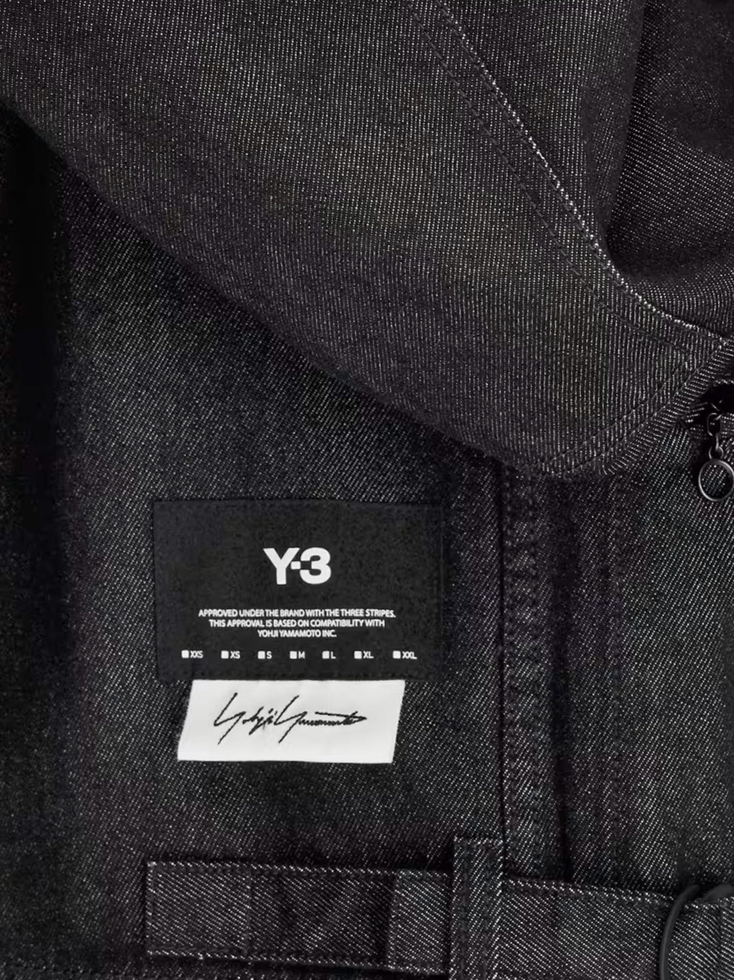 Y-3 Men's Black Denim Jacket Black