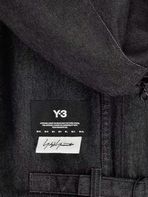 Y-3 Men's Black Denim Jacket Black