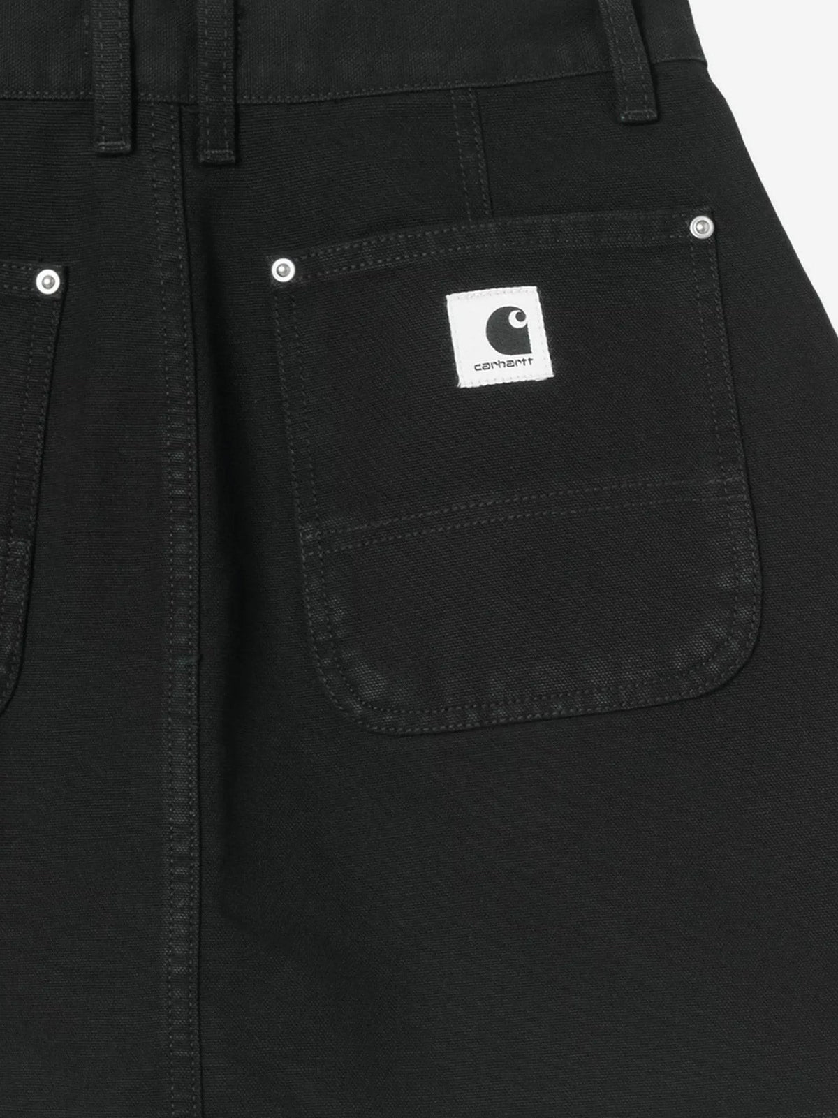 Carhartt Wip Women's Black Denim Skirt Black, view 3