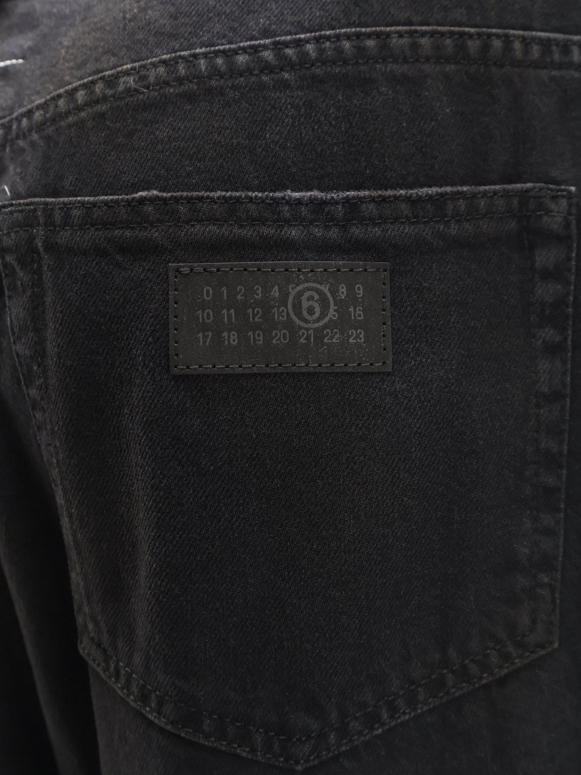MM6 Maison Margiela Men's Black Denim Trousers Black