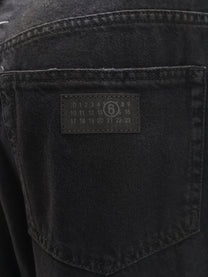 MM6 Maison Margiela Men's Black Denim Trousers Black