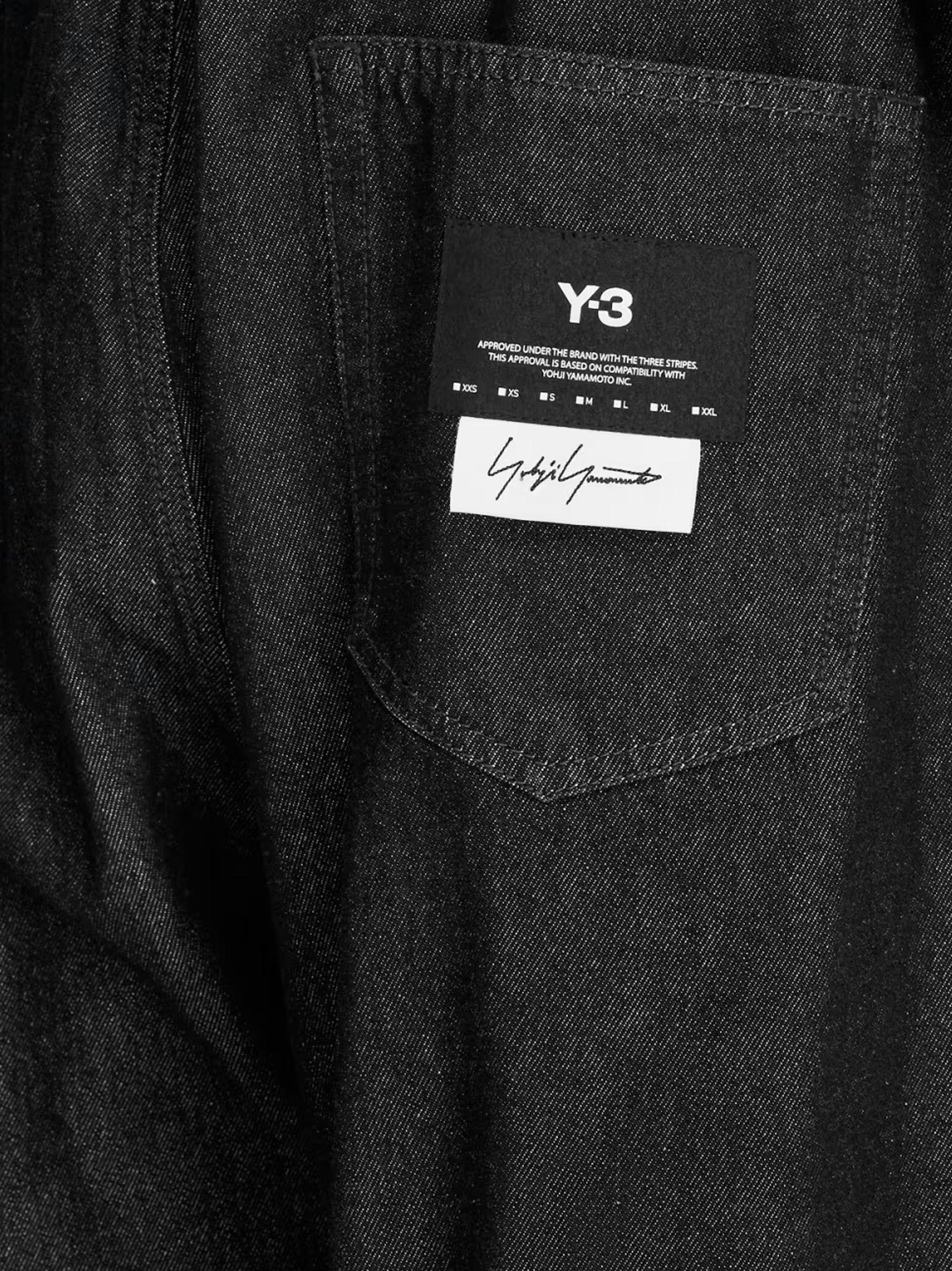 Y-3 Men's Black Denim Trousers Black