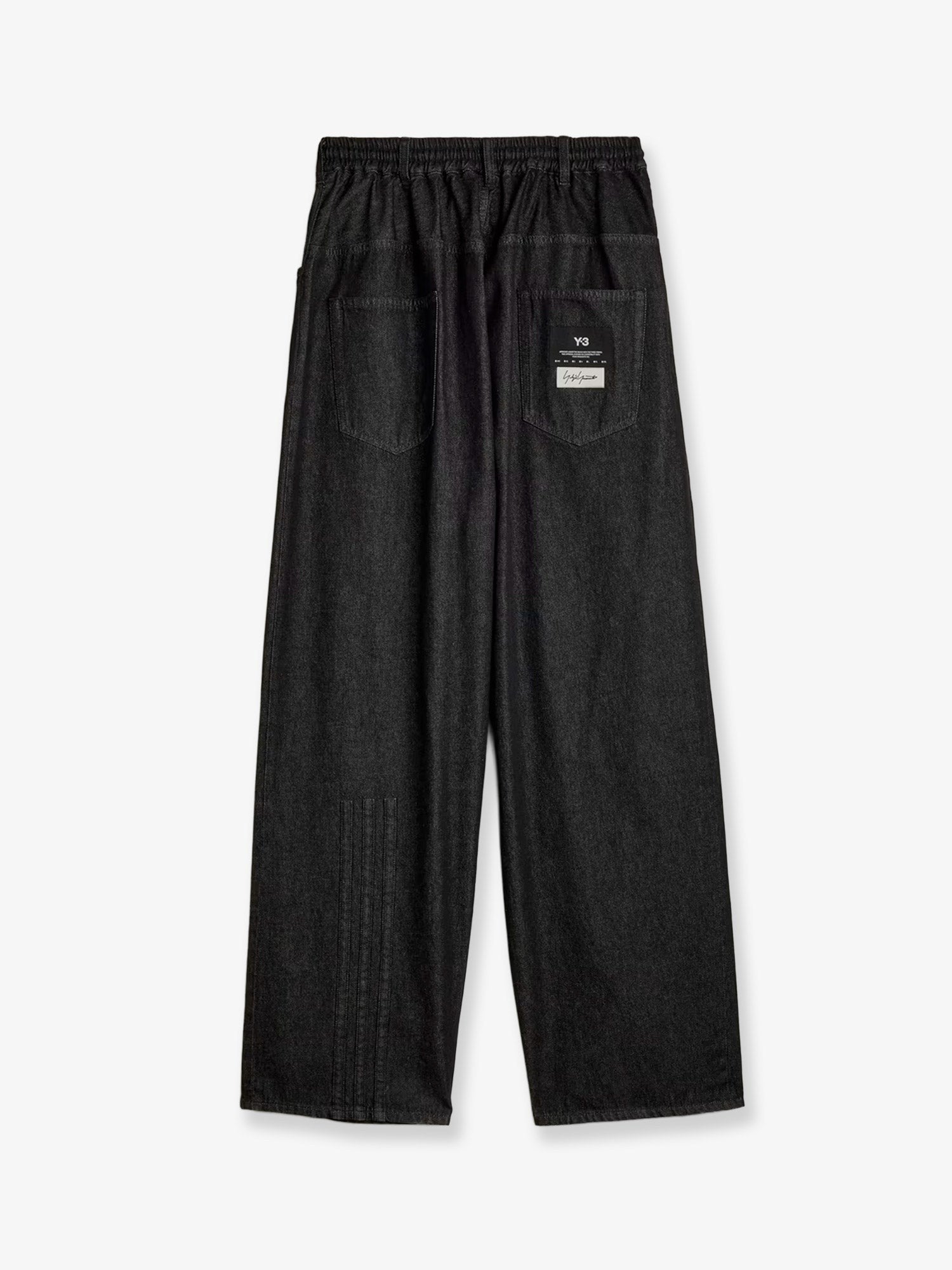 Y-3 Men's Black Denim Trousers Black